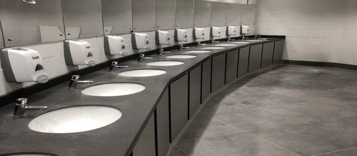 Corian Vanity Units for a Racecourse